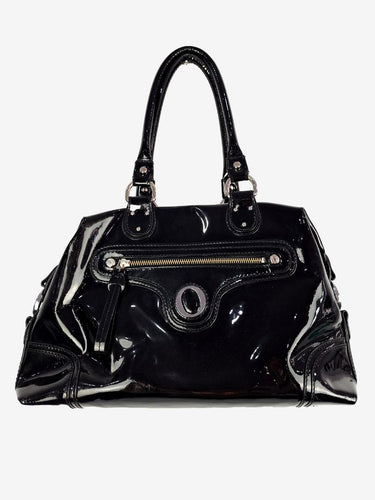 Oroton Patent Leather Top Handle Handbag