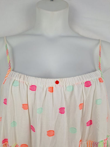 Second-Hand - Naudic Summer Days Pops Of Fluro Midi Dress Size L - SwapUp