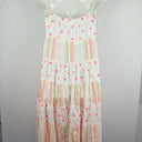 Second-Hand - Naudic Summer Days Pops Of Fluro Midi Dress Size L - SwapUp