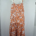 Second-Hand - Holiday Strappy Tiered Floral MIdi Dress Size L - SwapUp