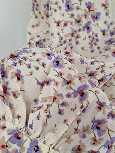Second-Hand - Savel Graceful Purple Floral Day Dress Size 12 - SwapUp