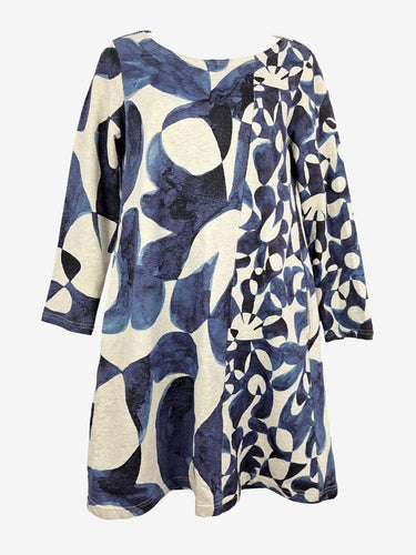 Gorman Watercolour Blue Abstract Flower Mini Dress Size 6