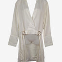 Second-Hand - Premonition Crisp White Gold Buckle Cross Top Size 6 - SwapUp