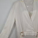 Second-Hand - Premonition Crisp White Gold Buckle Cross Top Size 6 - SwapUp