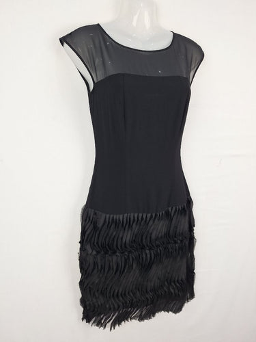 Second-Hand - Andrew Marc Drop Waist Pleat Mini Dress Size 4 - SwapUp