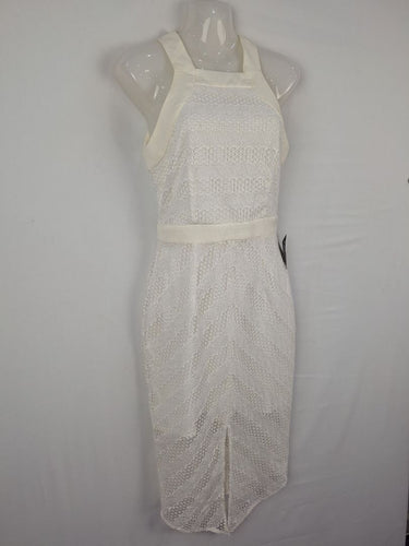 Second-Hand - Cooper St White Lace Racer Midi Dress Size 8 - SwapUp