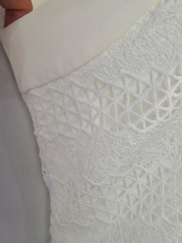 Second-Hand - Cooper St White Lace Racer Midi Dress Size 8 - SwapUp