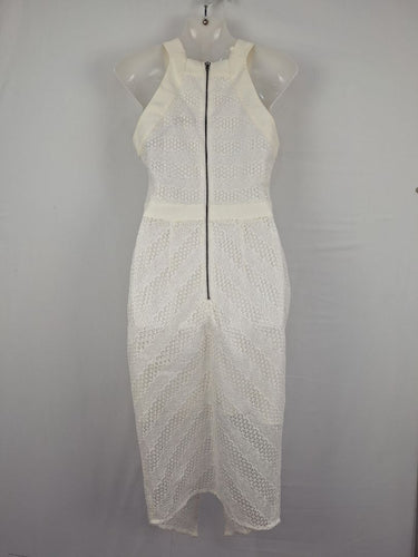 Second-Hand - Cooper St White Lace Racer Midi Dress Size 8 - SwapUp