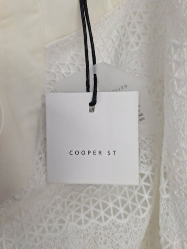 Second-Hand - Cooper St White Lace Racer Midi Dress Size 8 - SwapUp