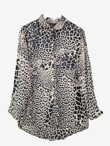 Mister Zimi Effortless Animal Print Longline Shirt Size 12