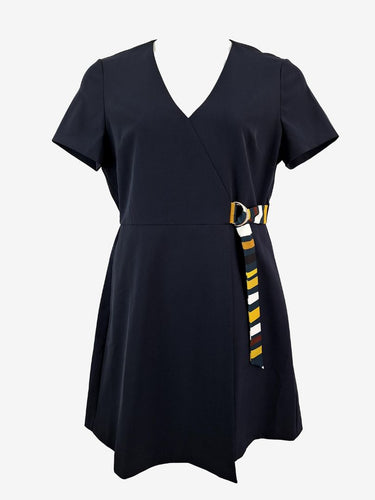 Ted Baker Florry V Neck Mock Wrap Midi Dress Size L
