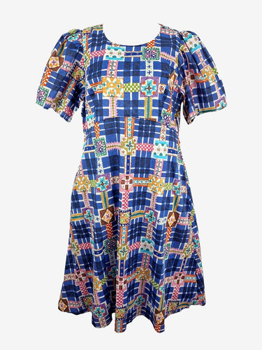 Gorman Stained Glass Puff Sleeve Midi Dress Size 14