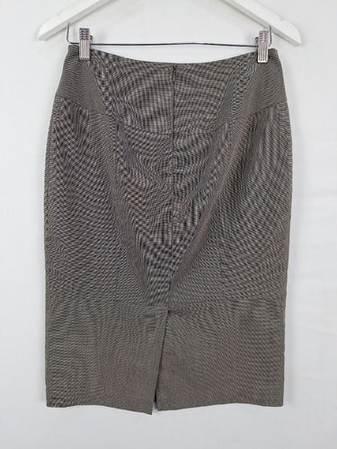 Second-Hand - Cue Nutmeg Fine Weave Midi Skirt Size 8 - SwapUp