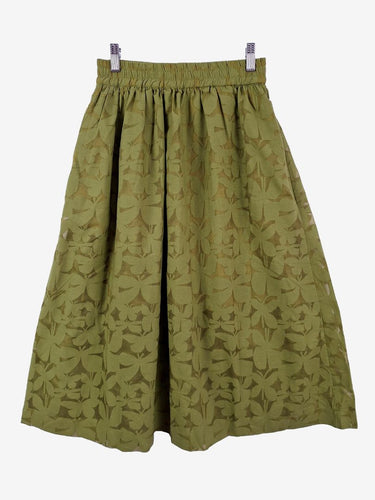 Gorman Olive Layered Moth Motif Skirt Size 8