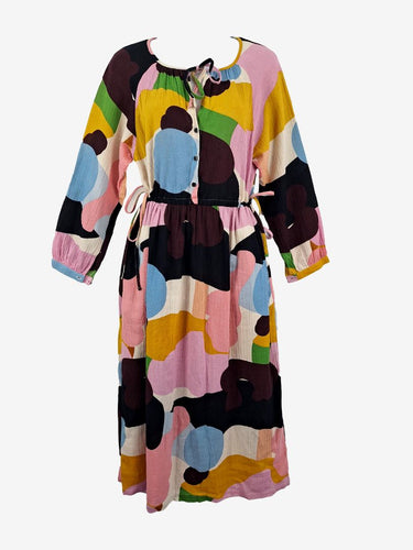 Gorman Side Tie Colourful Shaped Dress Size 6