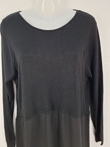 Second-Hand - Witchery Knitted Top Black Midi Dress Size 8 - SwapUp