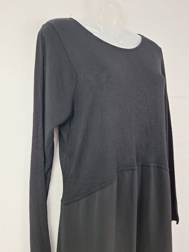 Second-Hand - Witchery Knitted Top Black Midi Dress Size 8 - SwapUp