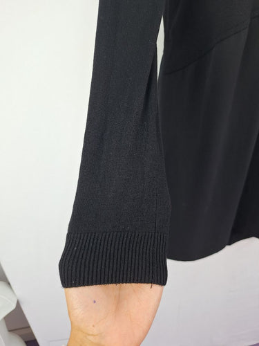 Second-Hand - Witchery Knitted Top Black Midi Dress Size 8 - SwapUp