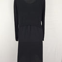 Second-Hand - Witchery Knitted Top Black Midi Dress Size 8 - SwapUp
