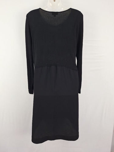 Second-Hand - Witchery Knitted Top Black Midi Dress Size 8 - SwapUp