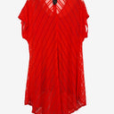 Second-Hand - Taking Shape Fiery Dual Layer Asymmetric Midi Dress Size S - SwapUp