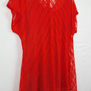 Second-Hand - Taking Shape Fiery Dual Layer Asymmetric Midi Dress Size S - SwapUp