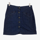 Second-Hand - Country Road Dark Indigo Front Button Mini Skirt Size 10 - SwapUp