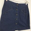 Second-Hand - Country Road Dark Indigo Front Button Mini Skirt Size 10 - SwapUp