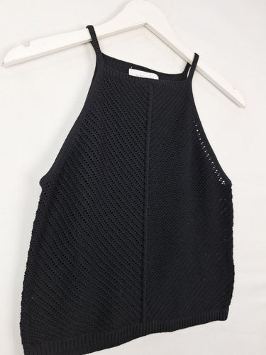 Second-Hand - Witchery Cotton Crochet Racer Tank Top Size S - SwapUp