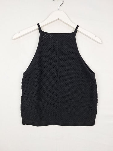 Second-Hand - Witchery Cotton Crochet Racer Tank Top Size S - SwapUp