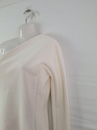 Second-Hand - Country Road White One Shoulder Sleek Top Size S - SwapUp