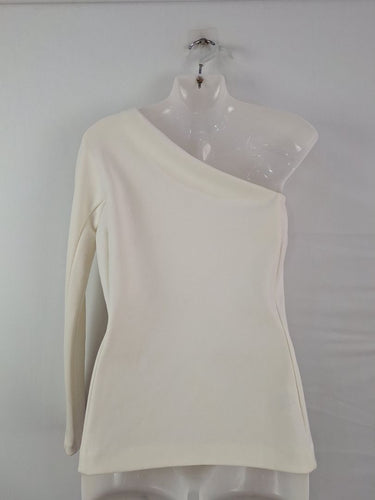 Second-Hand - Country Road White One Shoulder Sleek Top Size S - SwapUp