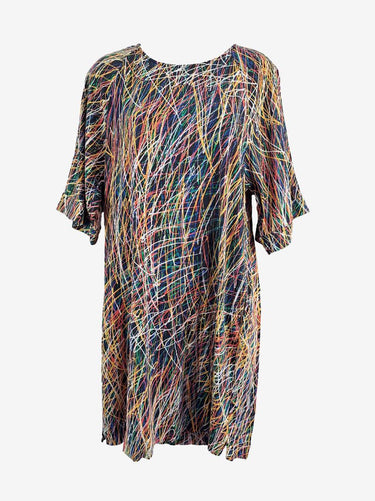 Elk Rainbow Firework Relaxed Midi Dress Size 12