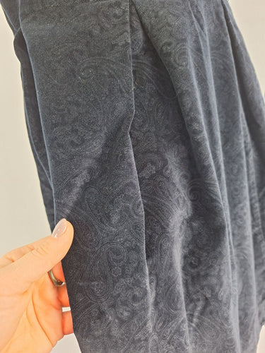 Second-Hand - Cue Midnight Velvet Paisley Midi Dress Size 14 - SwapUp