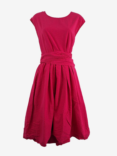 Gorman Fuchsia Ripple Textured Midi Dress Size 12