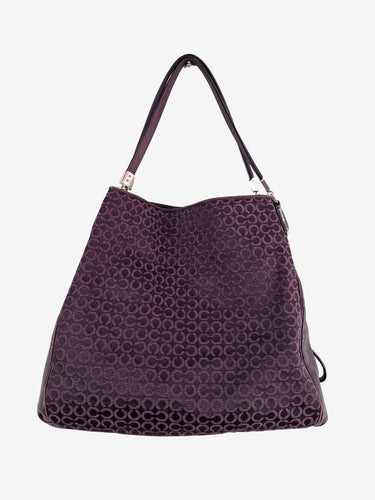 Coach Viola Purple Monogram Multi Pocket Handbag