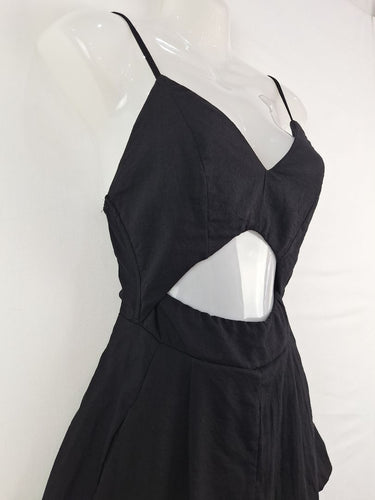 Second-Hand - Rumor Boutique Diamond Cut Out Mini Playsuit Size 6 - SwapUp