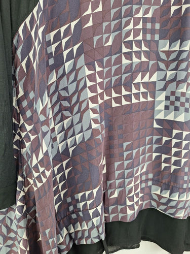 Second-Hand - M.E.L Geo Silk Patterned Top Size 12 - SwapUp