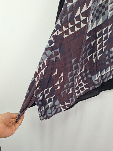 Second-Hand - M.E.L Geo Silk Patterned Top Size 12 - SwapUp