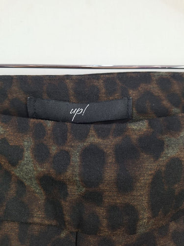 Second-Hand - Up! Dark Leopard Staggered Hem Pants Size 12 - SwapUp