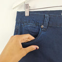 Second-Hand - New London Jeans Dark Indigo Fringe Hem Jeans Size 14 - SwapUp