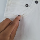 Second-Hand - Foil White Elastic Waist Denim Pants Size 14 - SwapUp