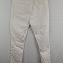 Second-Hand - Foil White Elastic Waist Denim Pants Size 14 - SwapUp