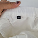 Second-Hand - Foil White Elastic Waist Denim Pants Size 14 - SwapUp