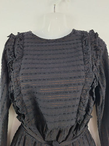 Second-Hand - Scotch & Soda Pilgrim Gold Pinstripe Dress Size S - SwapUp