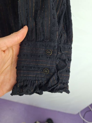 Second-Hand - Scotch & Soda Pilgrim Gold Pinstripe Dress Size S - SwapUp