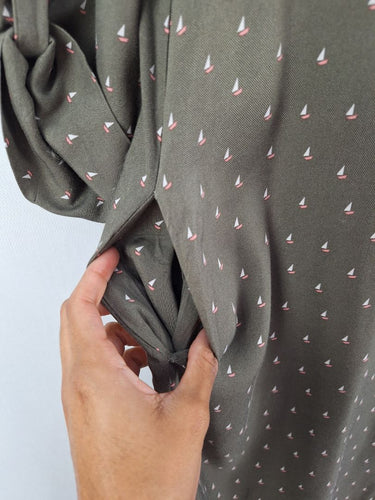 Second-Hand - Hobbs Olive Boat Shirt Dress Size 8 - SwapUp