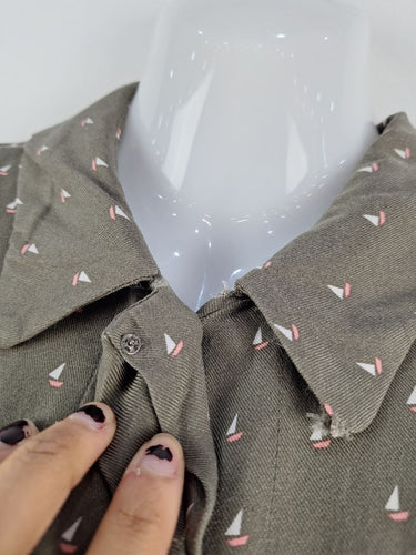 Second-Hand - Hobbs Olive Boat Shirt Dress Size 8 - SwapUp