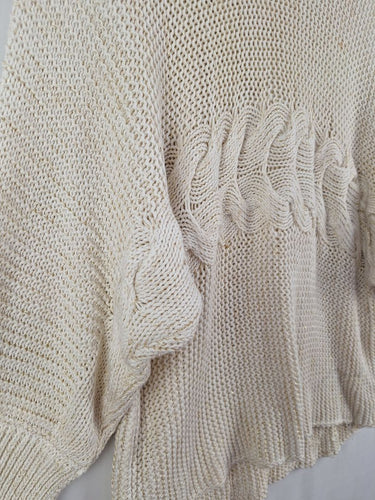 Second-Hand - Kinney Relaxed Shimmer Knit Jumper Size M - SwapUp