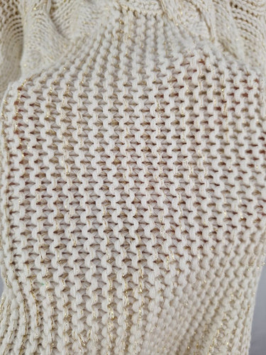 Second-Hand - Kinney Relaxed Shimmer Knit Jumper Size M - SwapUp